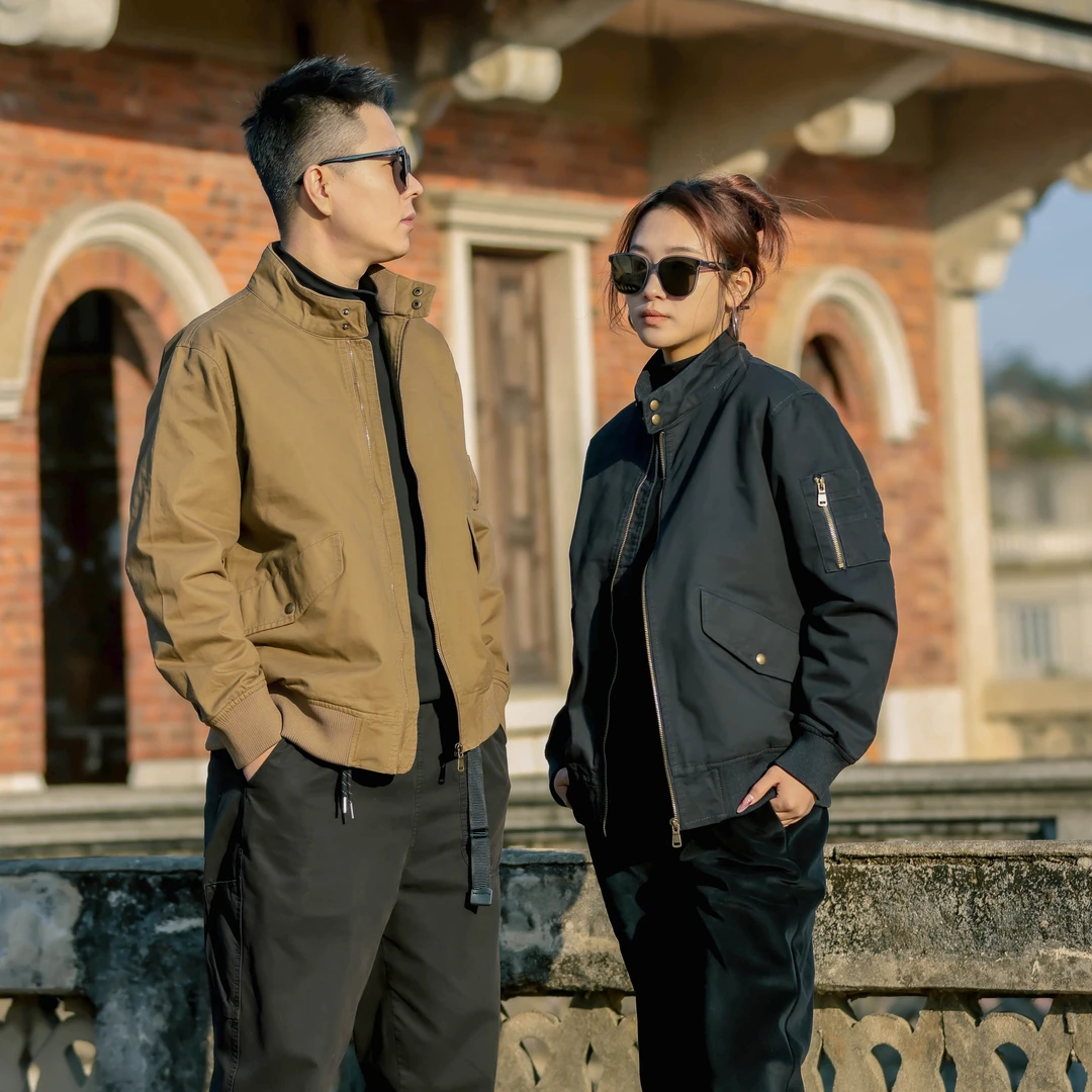 【小立领工装夹克】春秋纯棉水洗夹克防风挡风夹克外套男士复古1085