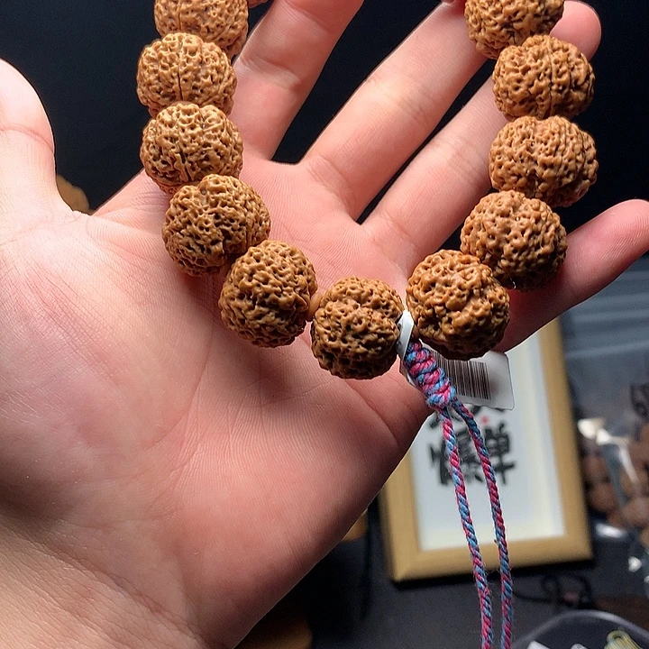 金刚菩提手串菠萝蜜原桩干刷打底21mm➕