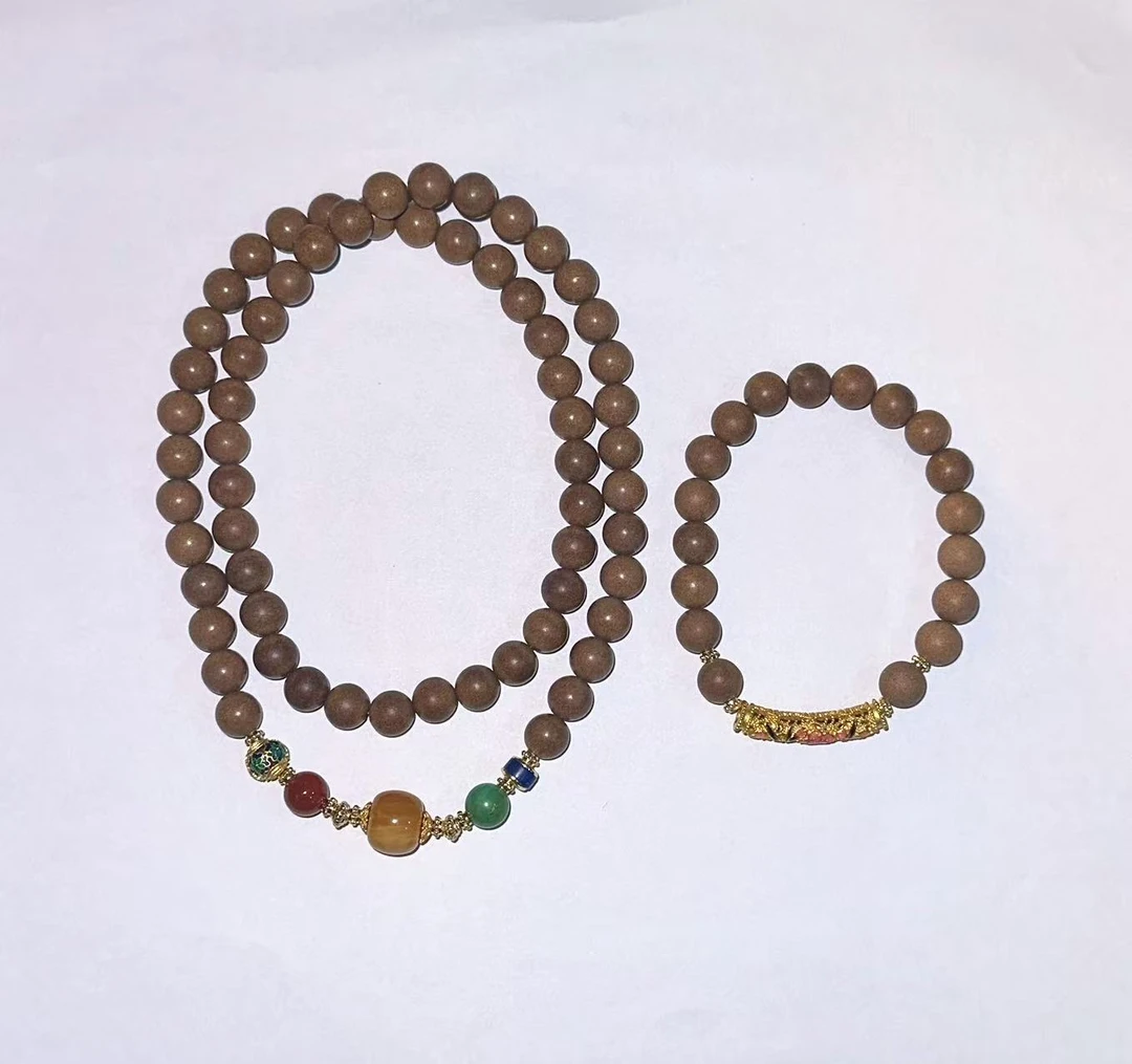 【慈禧避温香方】8MM三圈款 非遗古法香珠 送同款单圈 泥塑