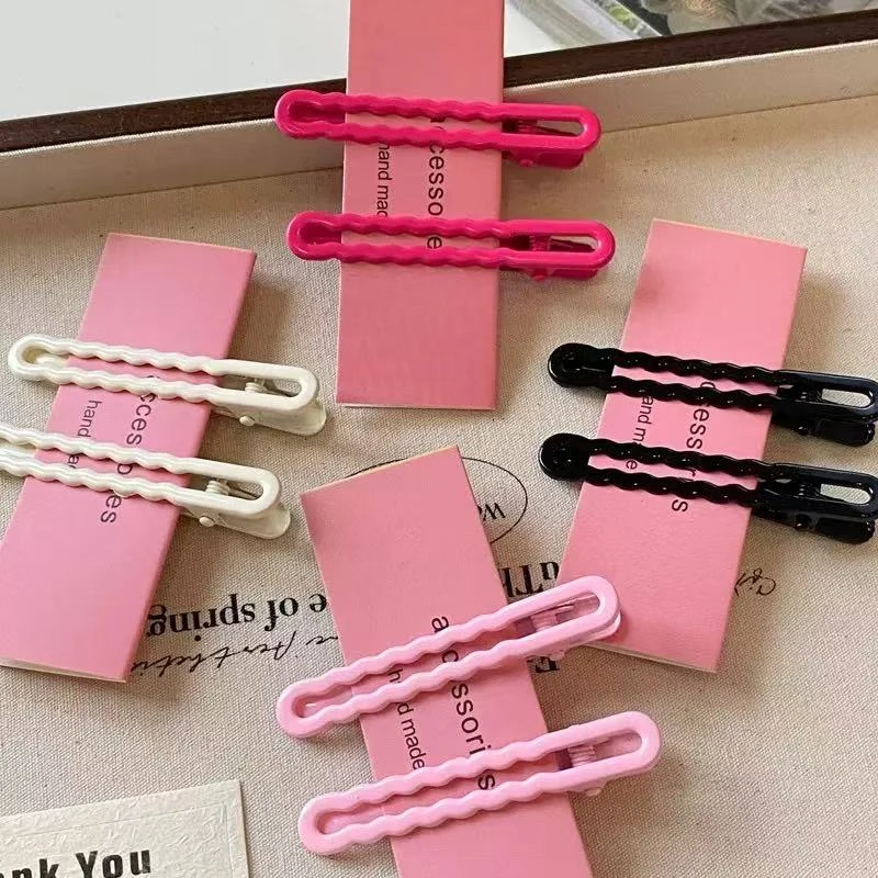 糖果色无痕鸭嘴夹金属碎发夹女前额刘海一字侧边夹子后脑勺