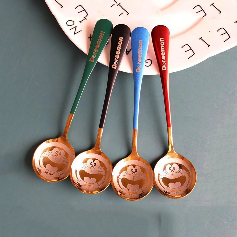 喝汤勺子家用儿童成人小勺子不锈钢韩式挖水果西瓜杯子用高颜值