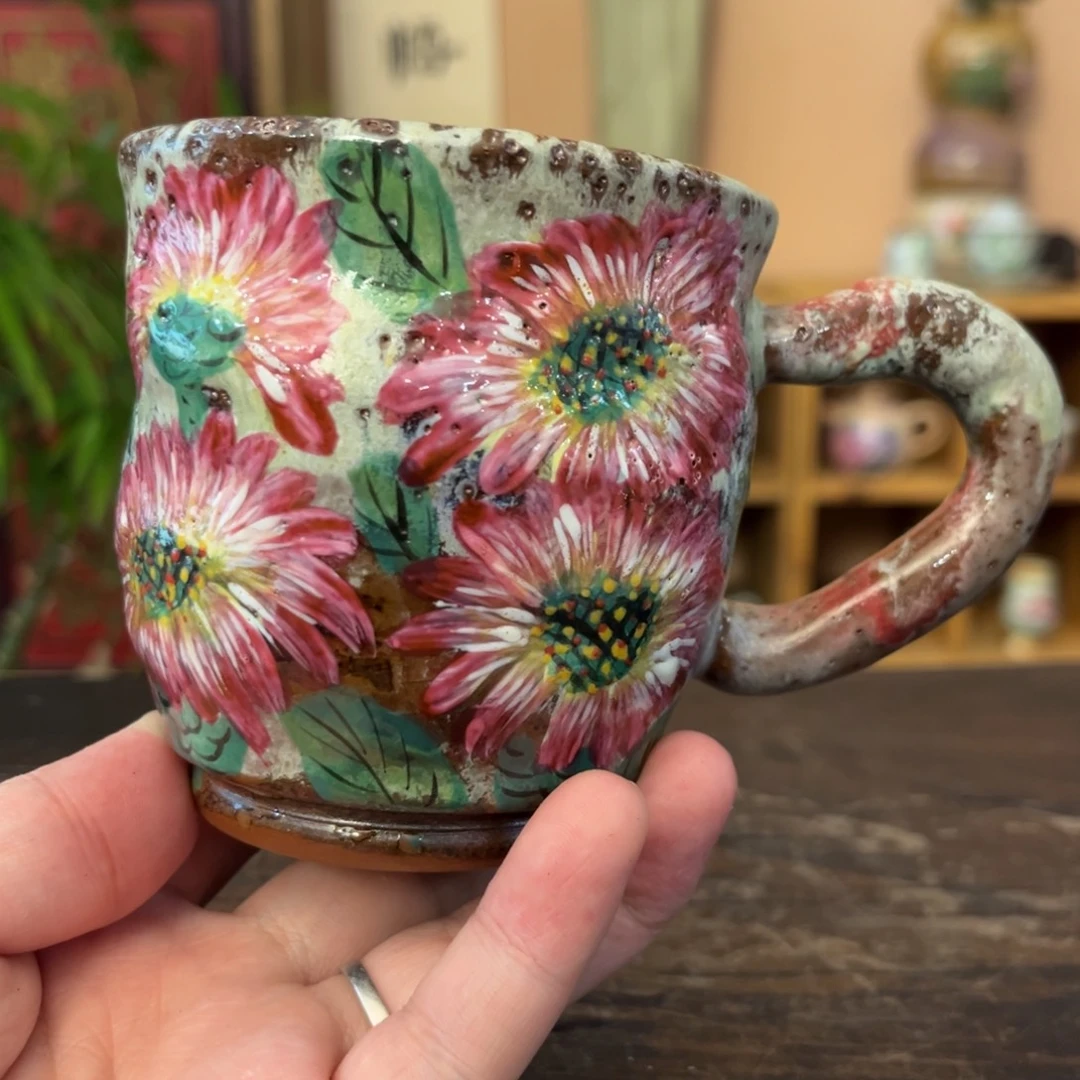 柴烧手工手绘陶瓷