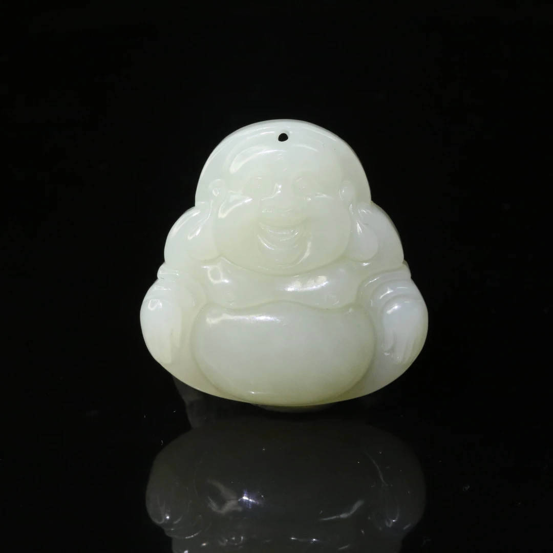 20和田玉白玉佛公吊坠/700786上海嘉禾拍卖