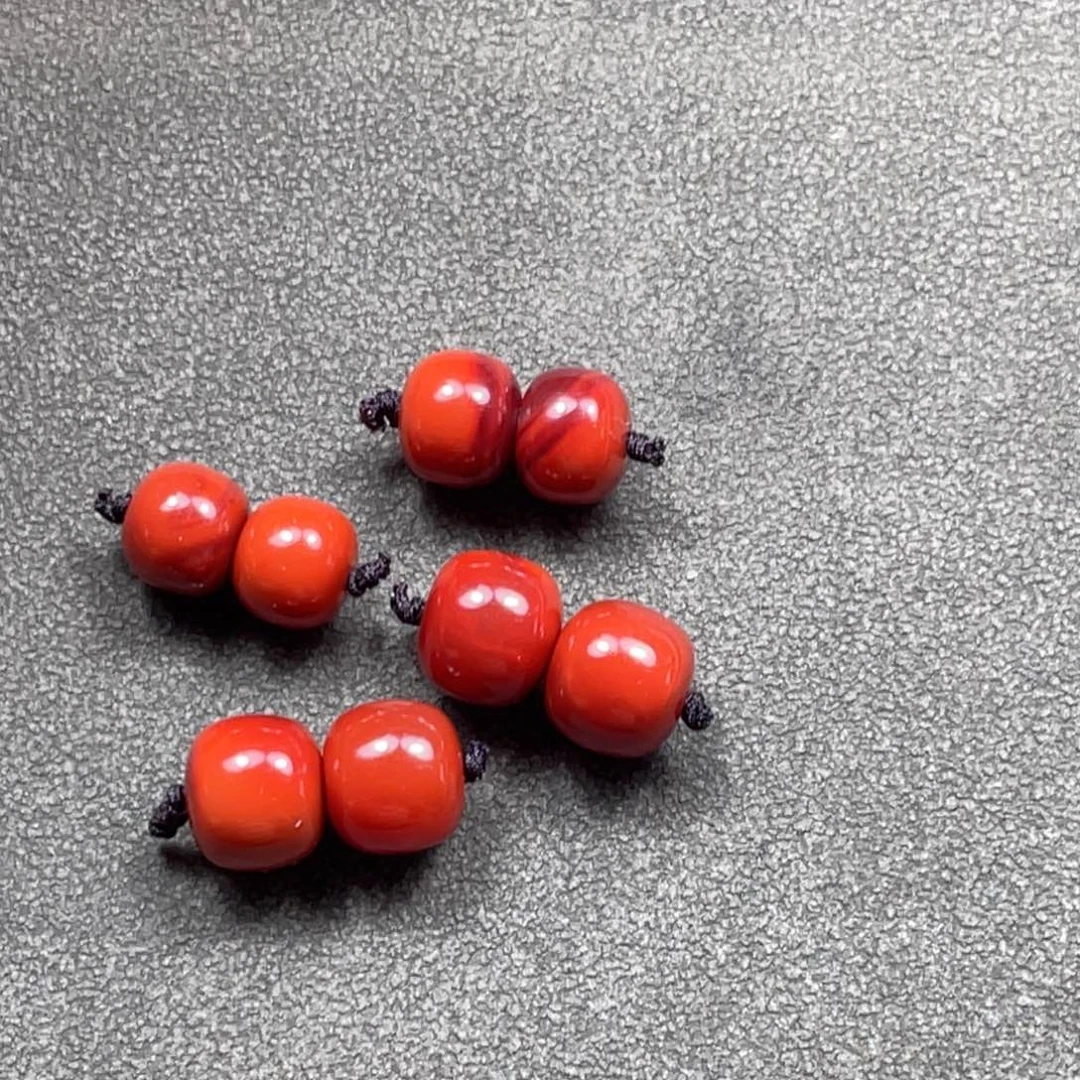 南红玛瑙未镶嵌颈饰瑜*文