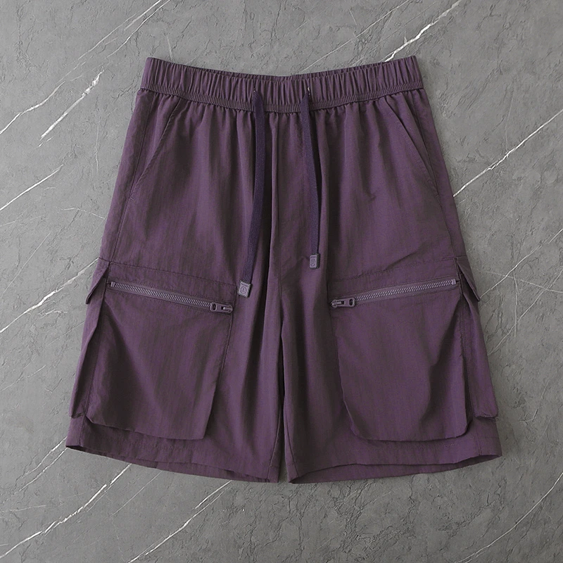 HK134剪标休闲松紧腰男女同款短裤
