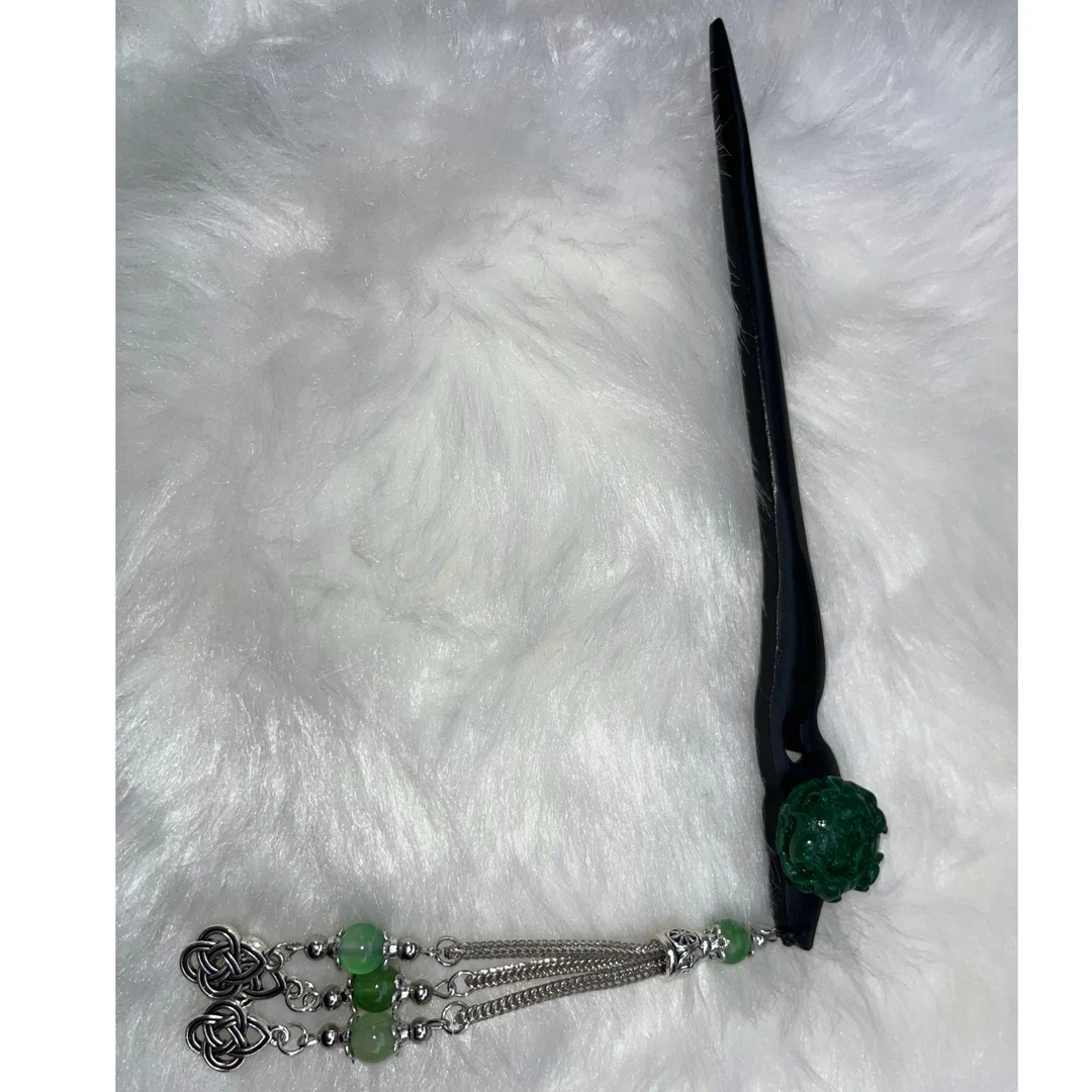 木质步摇流苏发簪