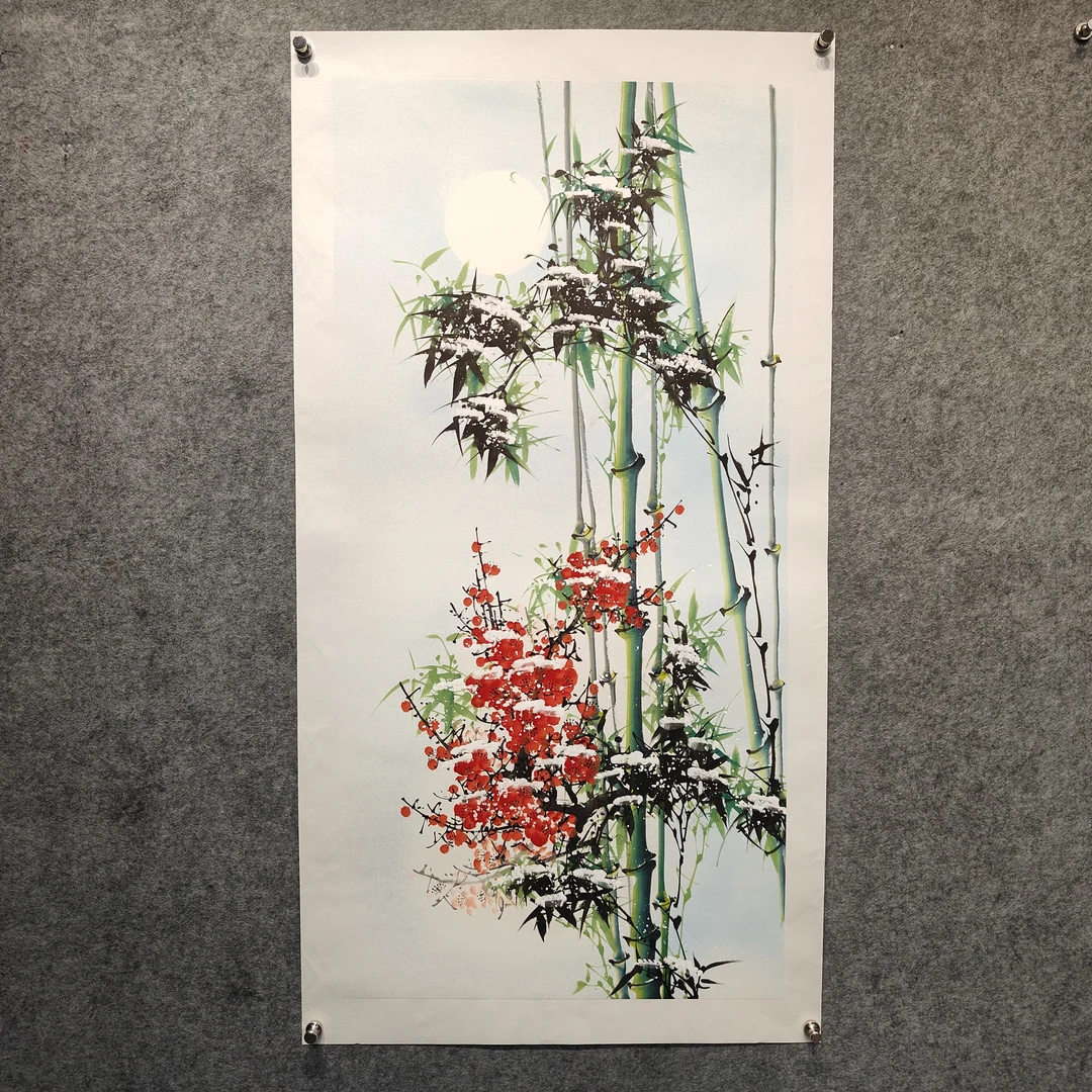 齐老【冲天竹】80*150cm送礼盒送礼作品