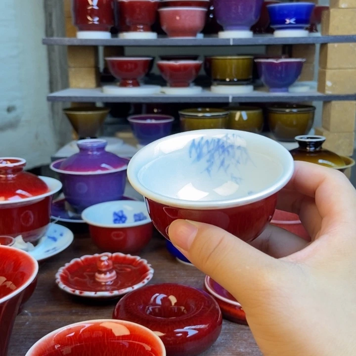 景德镇名陶坊原矿郎红，粘底