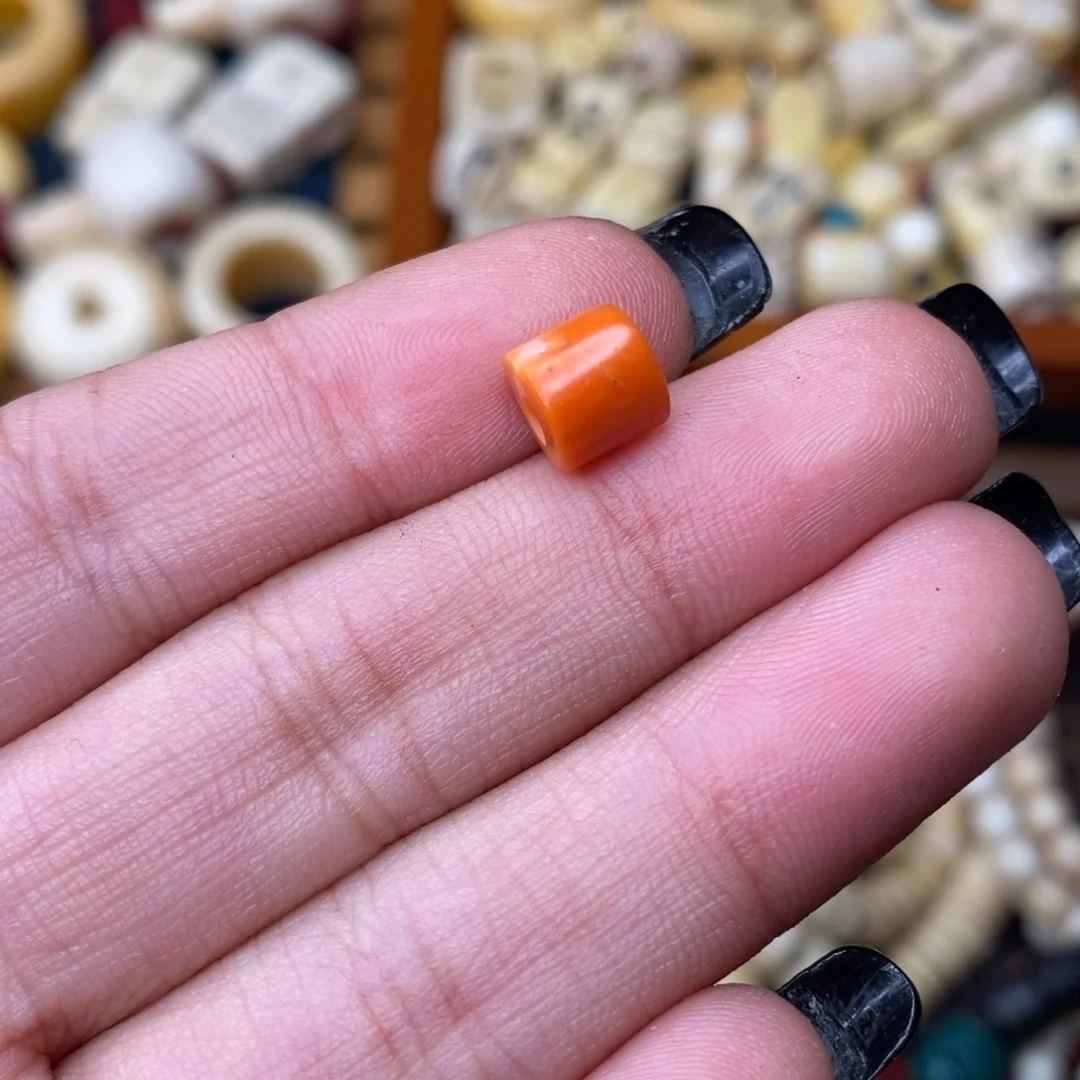 铜藏传文玩老海鲜珠子0.7➕