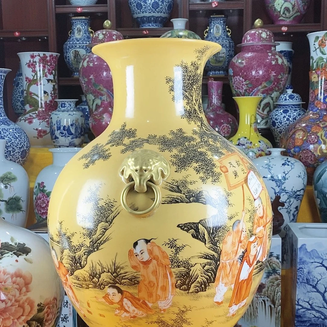 李***華摆件景德镇陶瓷赏瓶