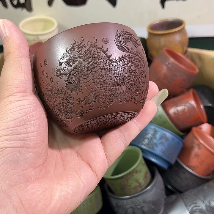 茶杯紫砂全手工紫砂主人杯