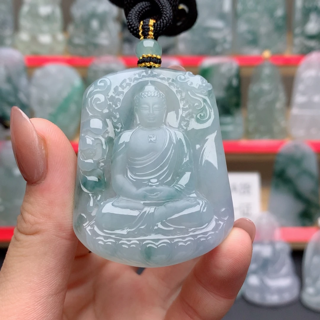 翡翠未镶嵌颈饰大日