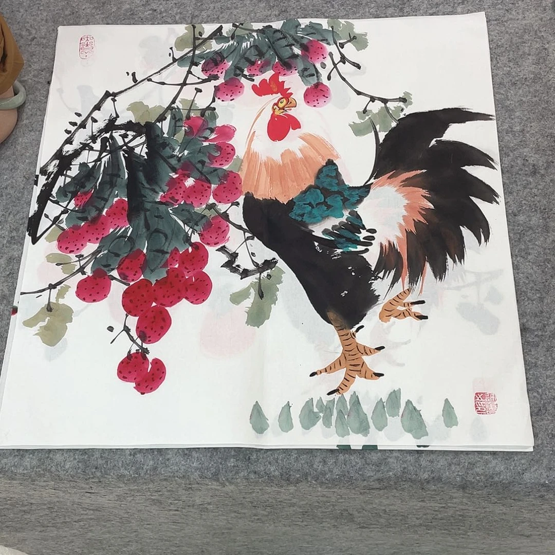 国画纯手绘山水花鸟