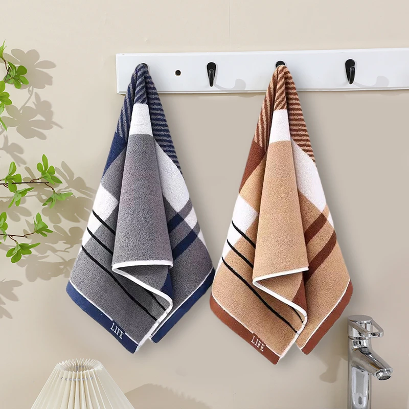 【2条装】高端全棉毛巾情侣家用洗脸学生棉柔加厚擦脸长方形毛巾