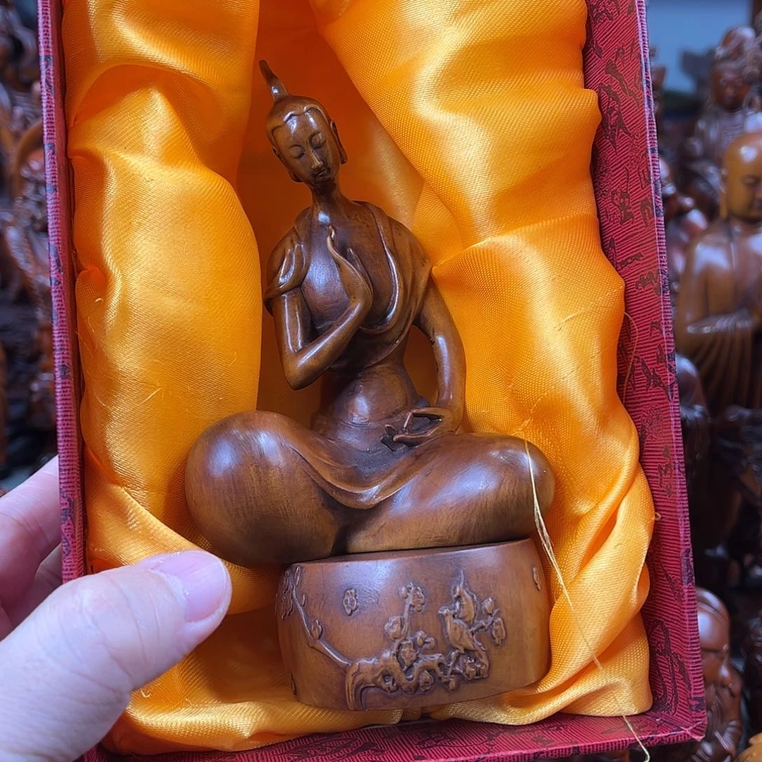 黄杨木黄杨木雕刻高度12厘米➕底座