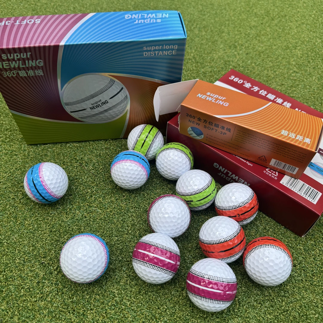 supur NEWLING 360度瞄准线高尔夫轮胎球