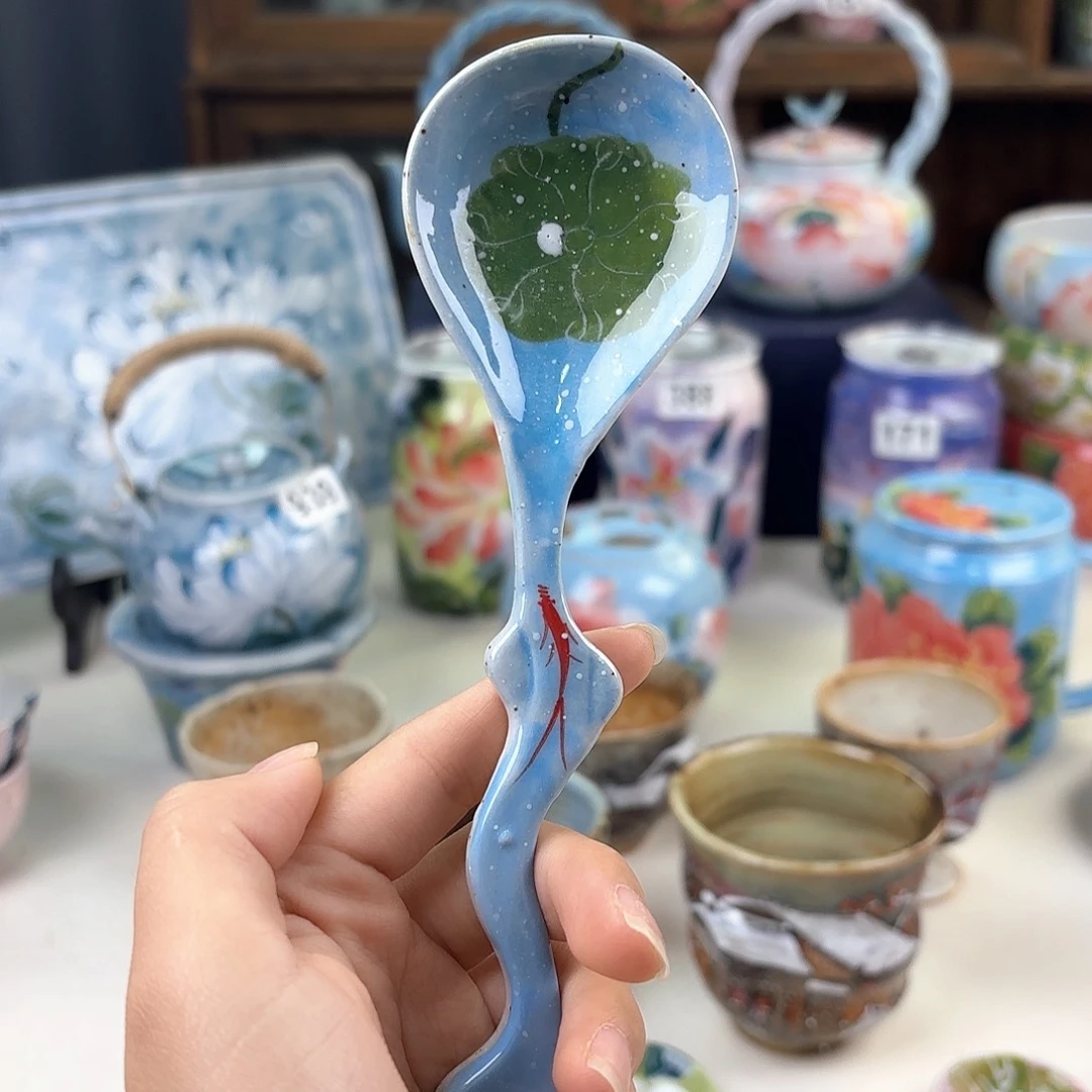 景德镇手绘高温釉下彩陶瓷茶具