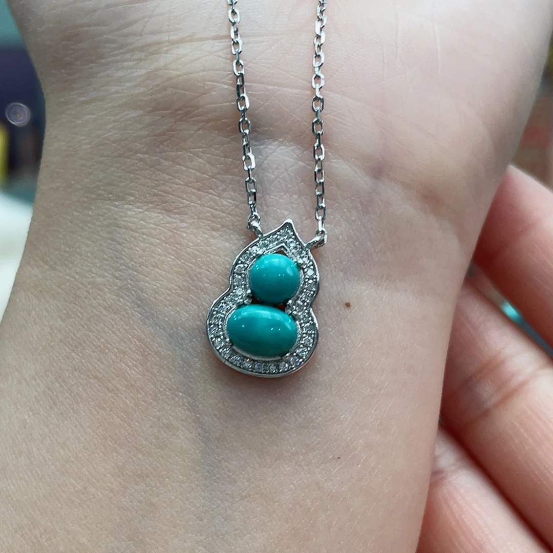 绿松石戒指银S925镶嵌