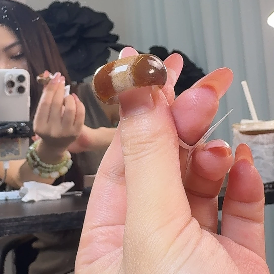 一***橙和田玉戒指未镶嵌15