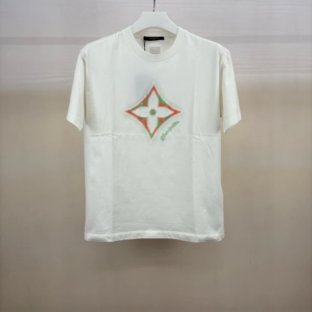 未使用 LouisVuitton/路易威登 25SS 胸前彩虹串珠短袖/L码/M1476