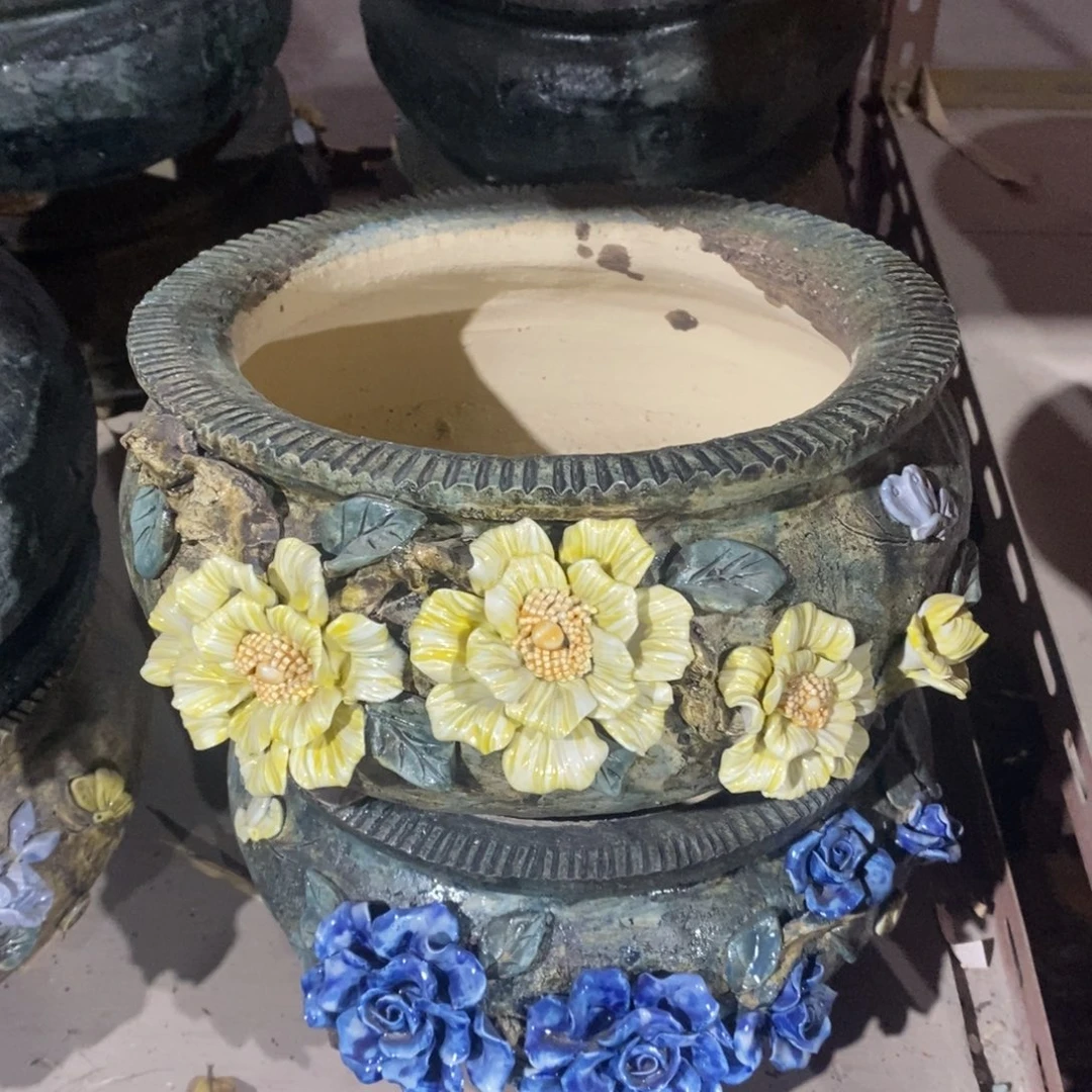 红陶青藤花器多肉花盆