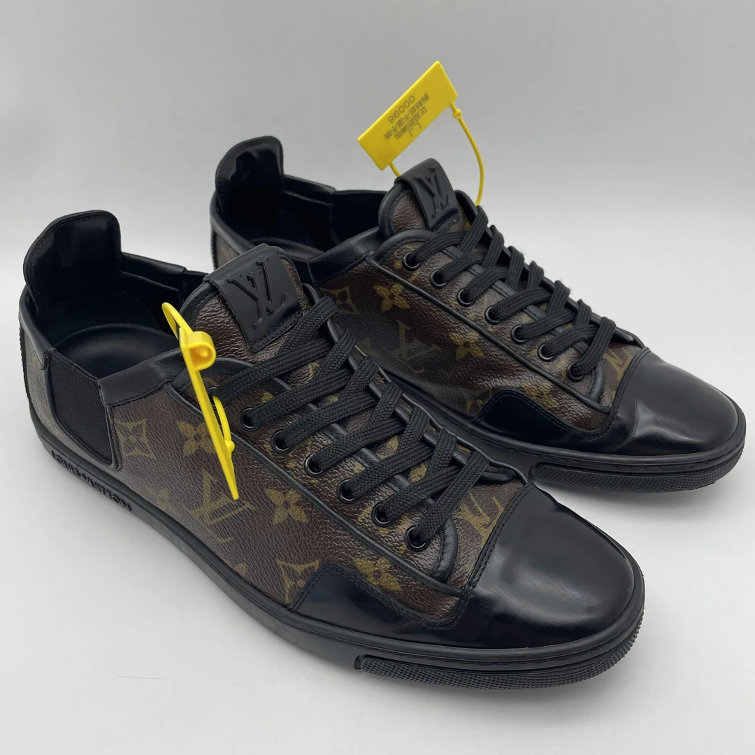 95新 LouisVuitton/路易威登 二手男士 老花满印经典板鞋/41欧码