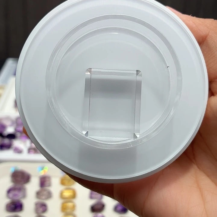 未镶嵌珠宝半成品水晶白水无事牌打孔定制不退换