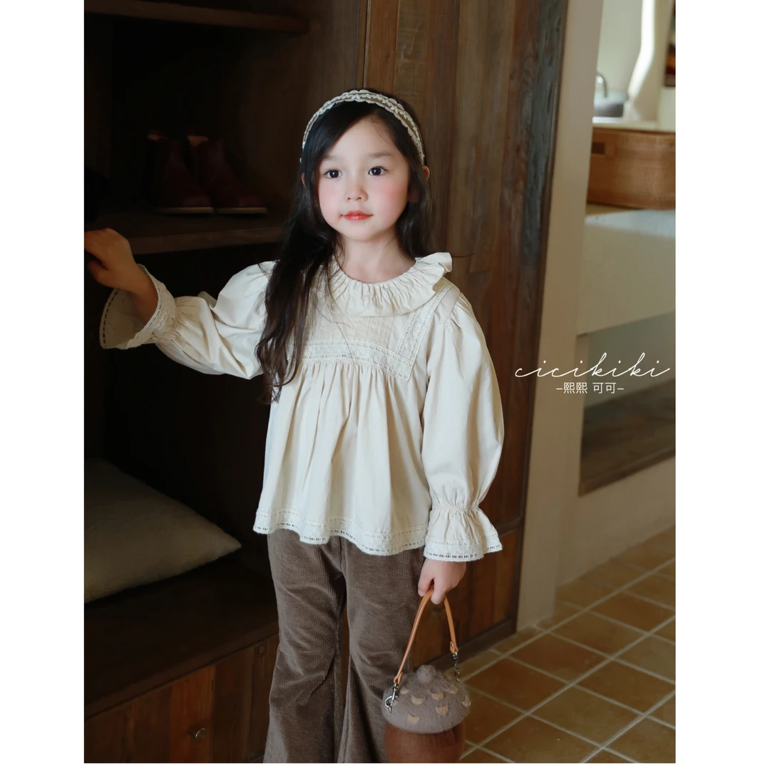 现货【米拉德】女童童装秋款立领纯色衬衫上衣熙熙可可SY2353