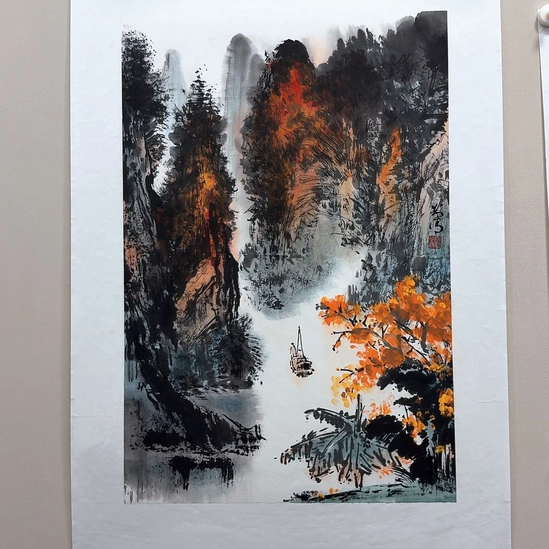 国画唐菊清小精品一张