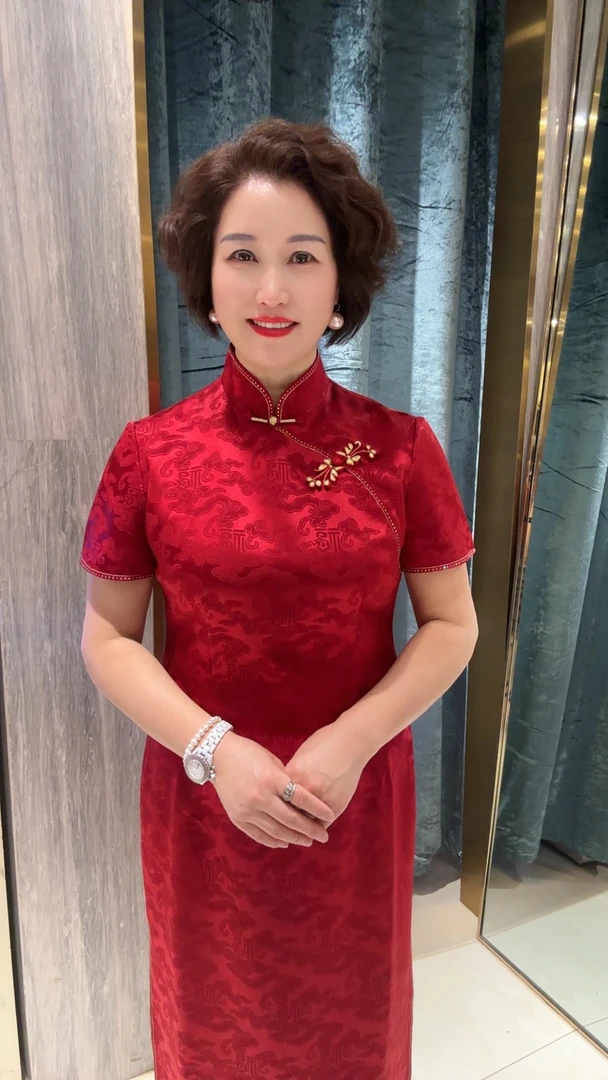 170627六礼五福祥云提花简约大方优雅喜妈妈礼服