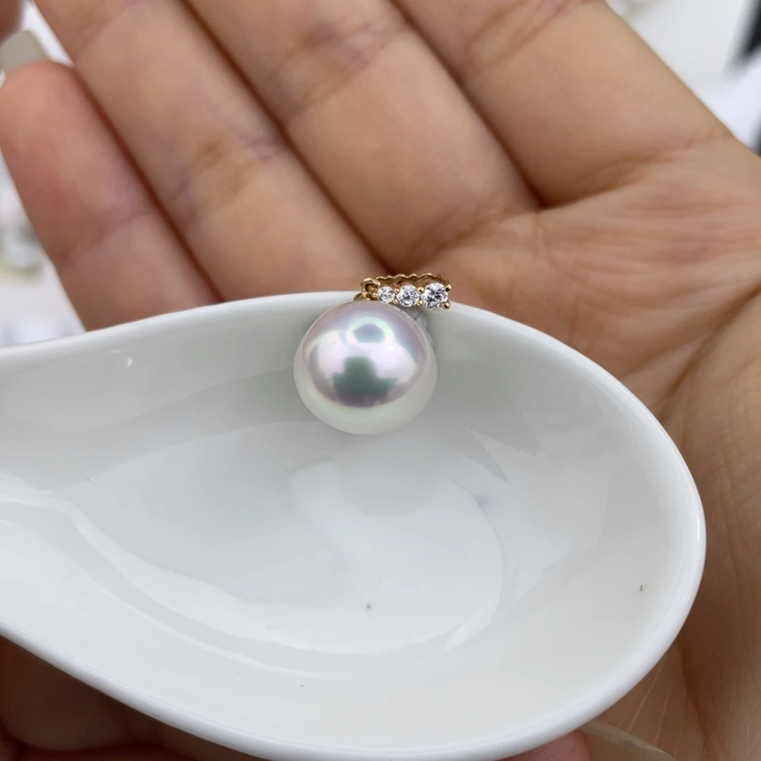 海水珍珠18K金镶嵌颈饰