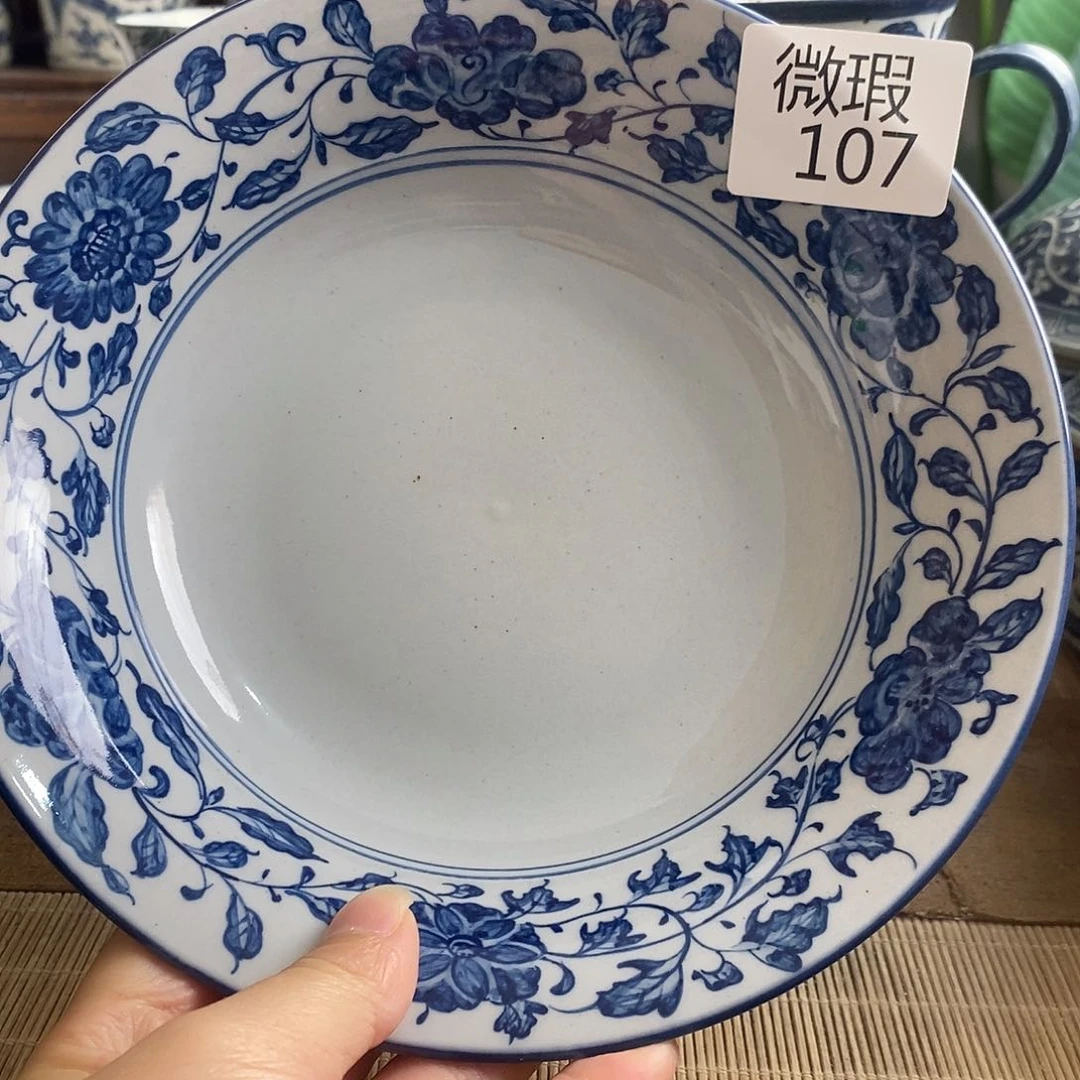 手工手绘青花高温陶瓷