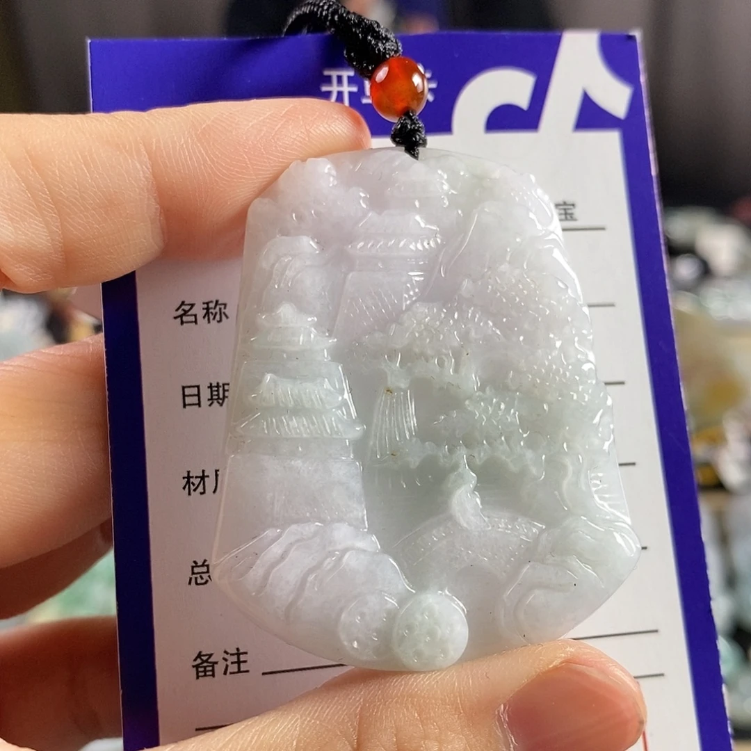 颈饰未镶嵌翡翠山水