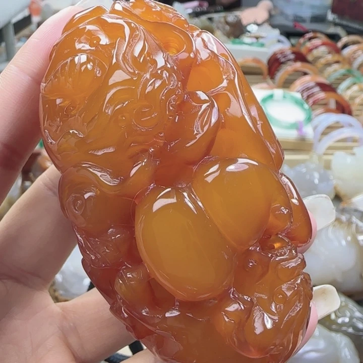 玛瑙/玉髓合金手把件