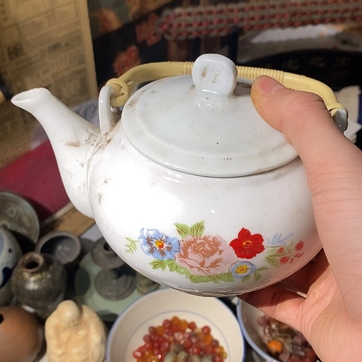 清***水石材工艺品 壶 摆件 微瑕