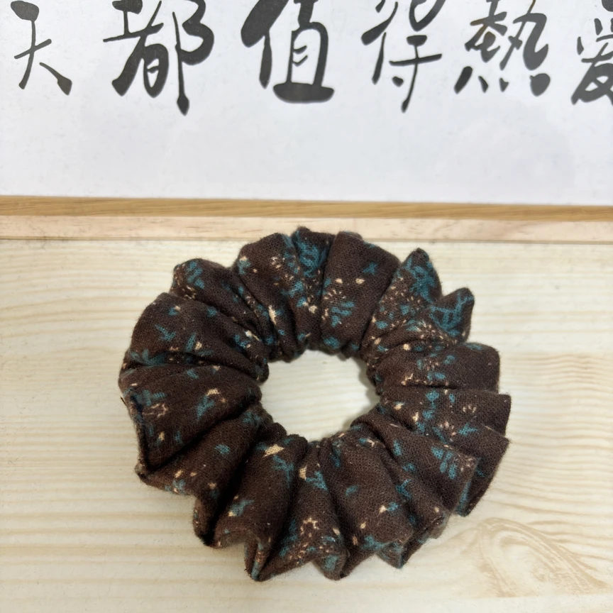 点点原创碎花大肠发圈韩系简约气质布艺发绳百搭发饰头饰新A61