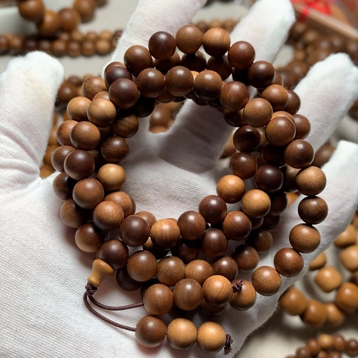 檀香木手串/手链煎***面横纹08