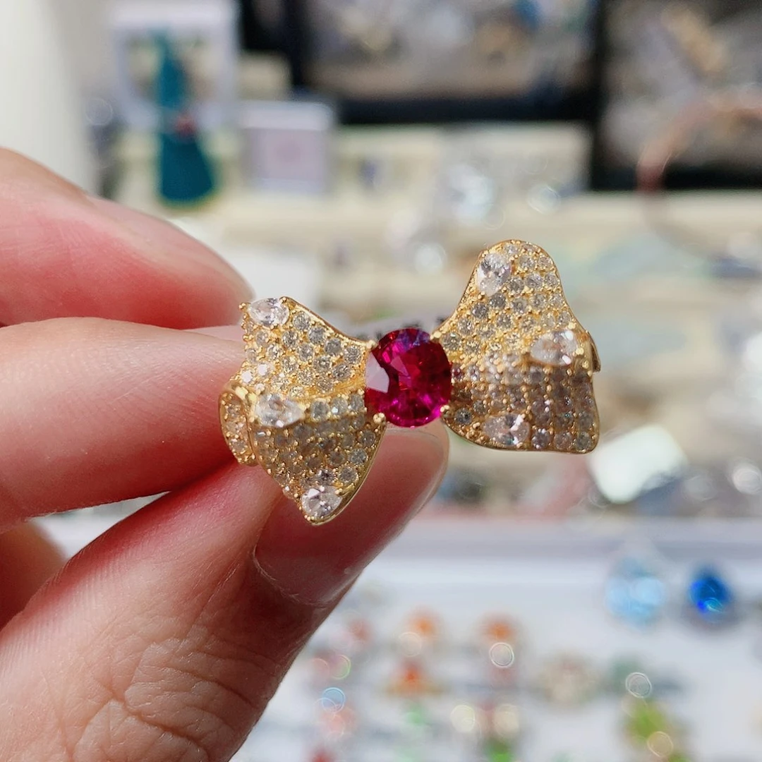 碧玺戒指戒指银S925镶嵌