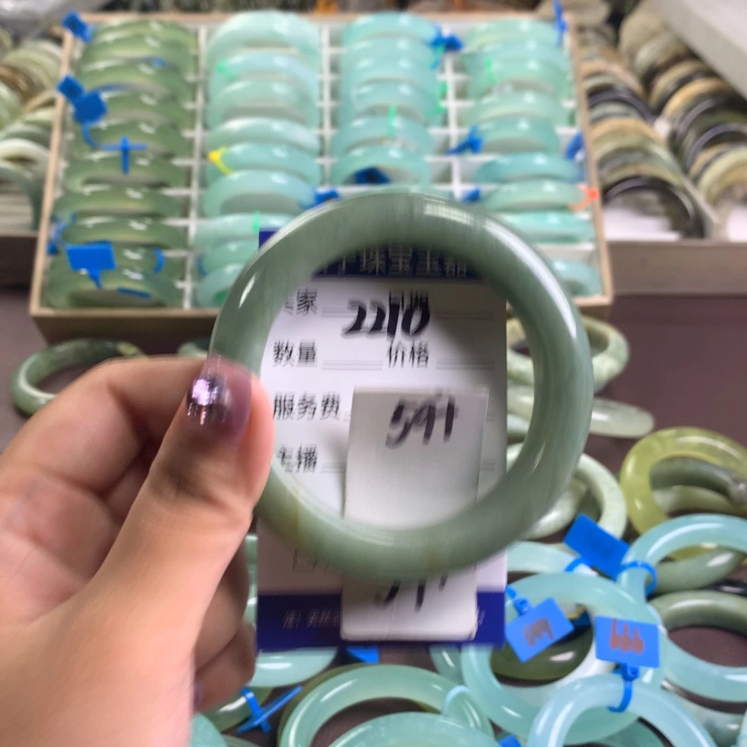 蛇纹石玉未镶嵌手镯2210