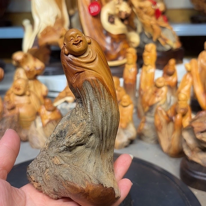 柏木太阳太行崖柏弥勒佛