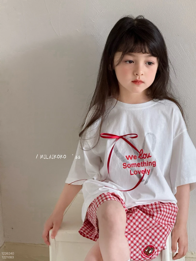 &苏珊&2025新款夏款短袖T恤白色蝴蝶结款