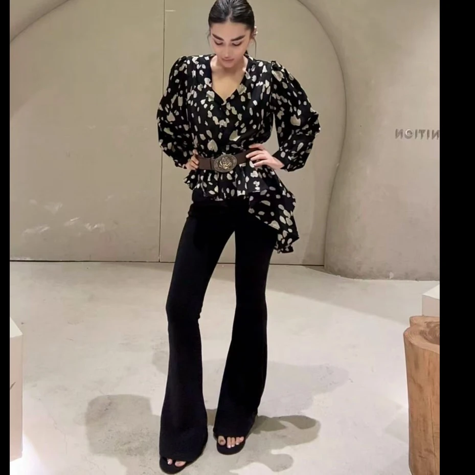 Rayhon新款三件套长袖休闲高腰休闲高腰