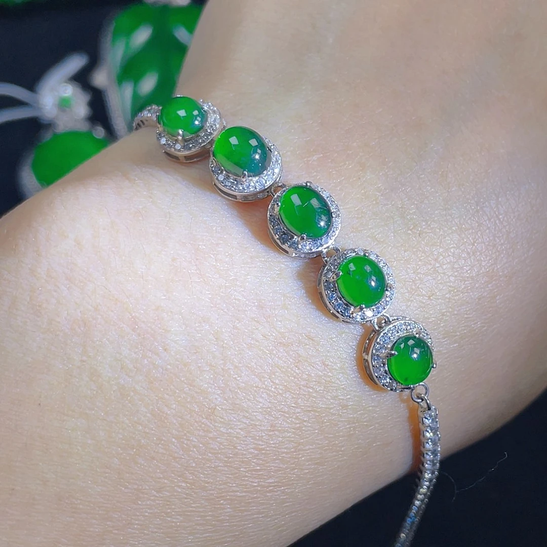 翡翠吊坠(不含链)银S925镶嵌