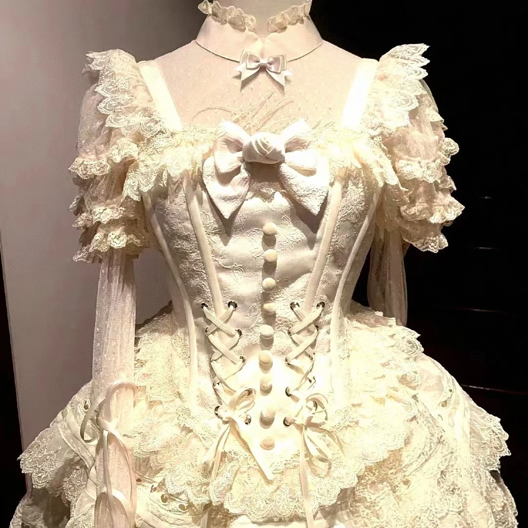 绮梦优雅甜心软萌三坑Lolita花嫁公主裙非全新