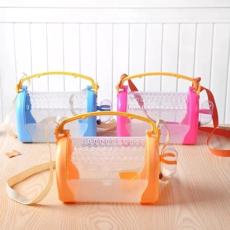 仓鼠外带笼背带盒蜜袋鼯松鼠小宠透明亚克力背带盒外出携带宠物