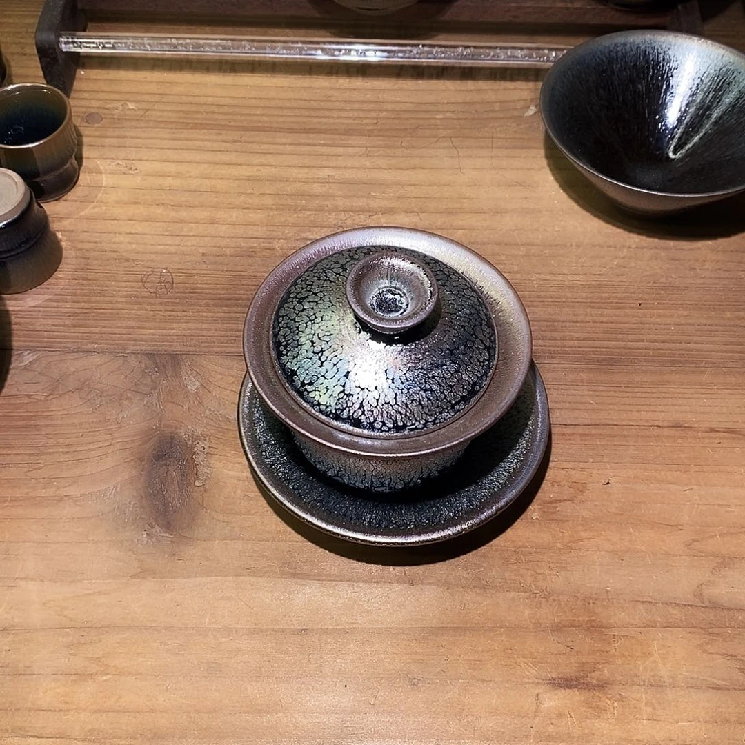 茶盏寻建盏盖碗一个