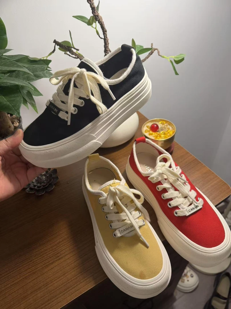 656-1圆头小香风帆布鞋板鞋