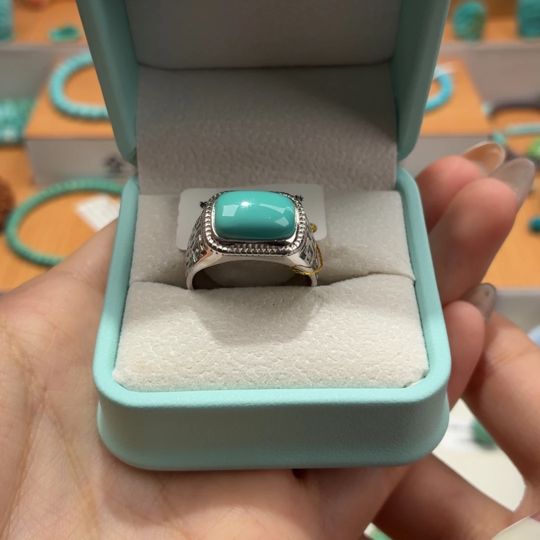 绿松石银S925镶嵌珠宝奇石