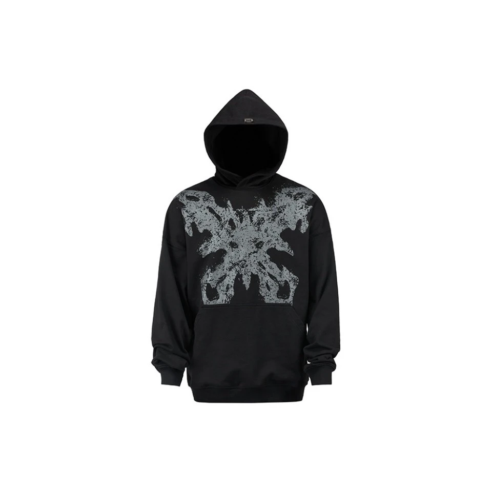 DMC x R69 联名款 数字烫钻连帽卫衣 黑色 ssth05/bk