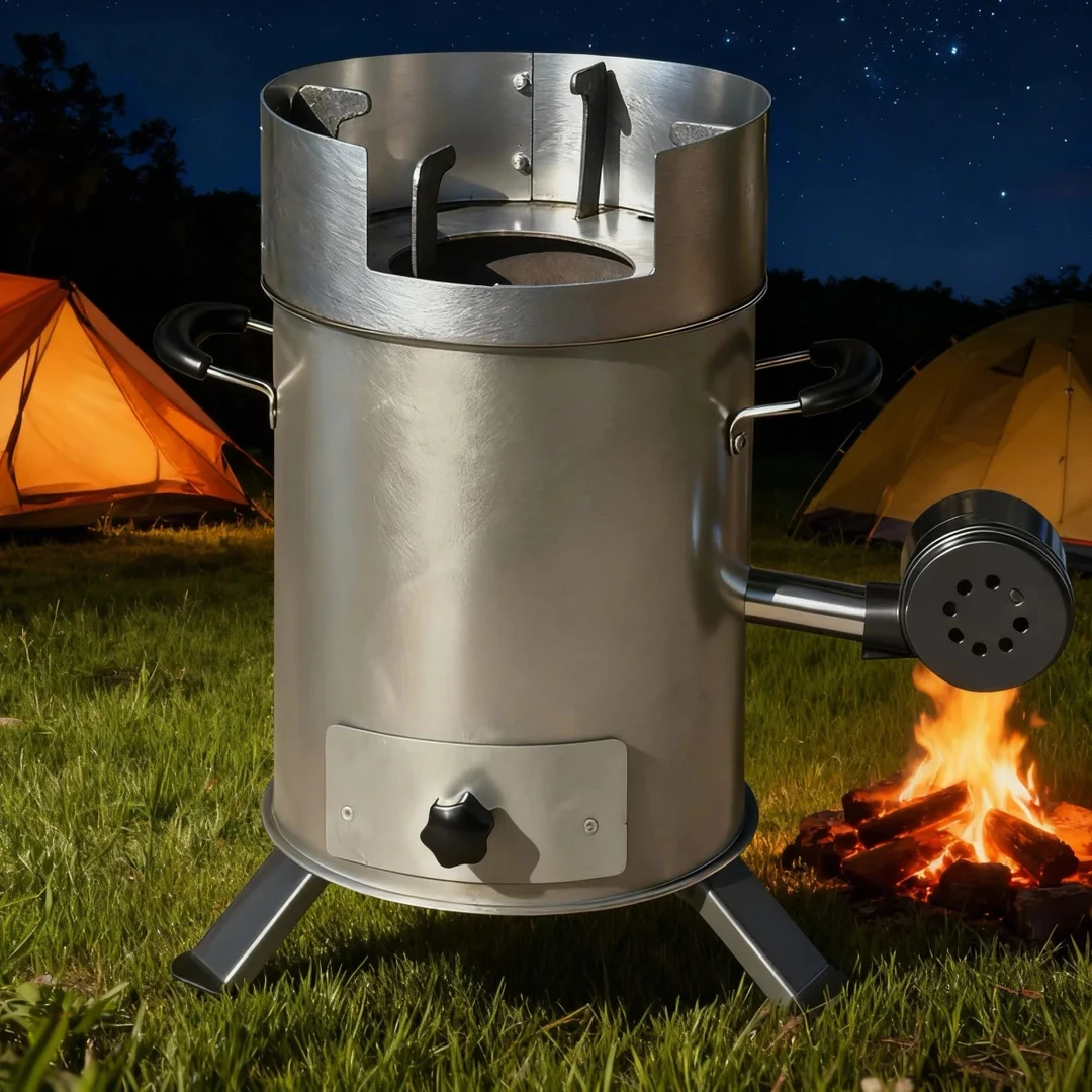 新型无烟气化炉室内取暖做饭神器柴火灶实用好用冬天